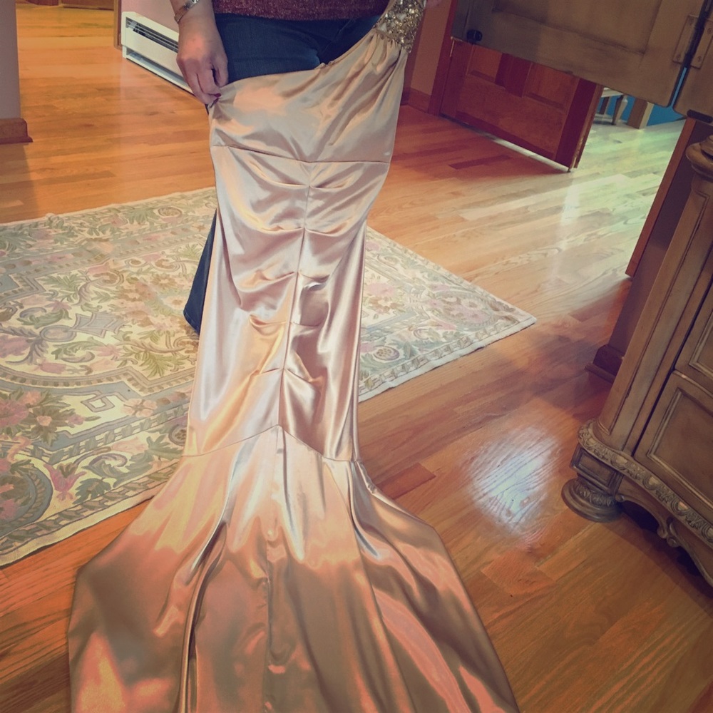 A gold gown